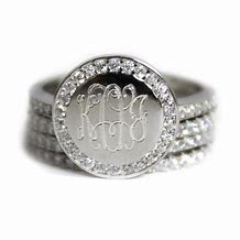 Image result for Sterling Silver Monogram Ring