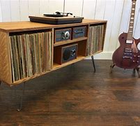 Image result for Stereo Cabinet with Turntable Shelf