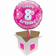 Image result for Happy 8th Birthday Balloons for Girl