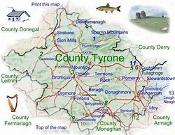 Image result for County Tyrone Northern Ireland Map