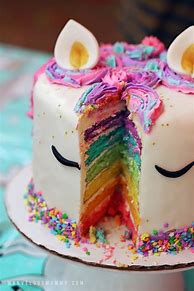 Image result for Unicorn Rainbow Birthday Cake Decorations