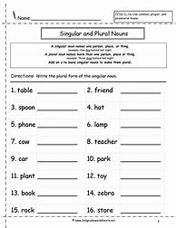 Image result for Singular Plural Pronoun Worksheet