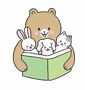 Image result for Cartoon Animals Reading Books
