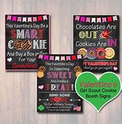Image result for Valentine Girl Scout Cookie Booth