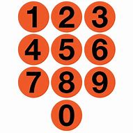 Image result for Orange Number Stickers