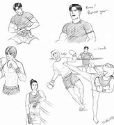 Image result for Kickboxing Drawing