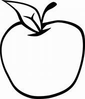 Image result for Apple Cartoon Black and White PNG