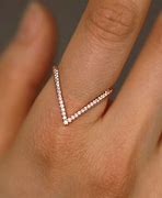 Image result for V-shaped Diamond Ring