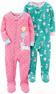 Image result for Girls Unicorn Footed Pajamas