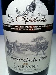 Image result for Aphillanthes Cairanne L'Ancestrale Puits