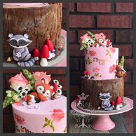 Image result for Woodland Creatures Baby Shower Cake