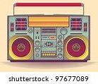 Image result for Old Color TV Boombox