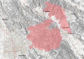Image result for Map of Glass Fire Napa