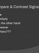 Image result for Compare and Contrast Signal Words