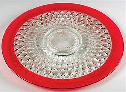 Image result for Diamond Point Ruby 10 Inch Plates