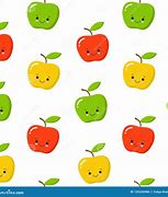 Image result for Yellow and Red Apple Cartoon