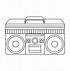 Image result for Boombox Outline