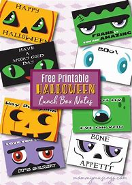 Image result for Halloween Lunch Box Notes