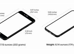 Image result for iPhone 8I Plus Size