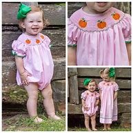 Image result for Smocked Baby Thanksgiving Outfit