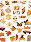 Image result for Aesthetic Orange Sticker Cute