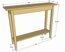 Image result for Decorative Console Table Size