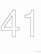 Image result for 41 Number Outline Picture