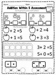 Image result for Kindergarten Math Center Worksheets