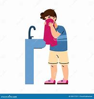 Image result for Cartoon Boy Washing Face