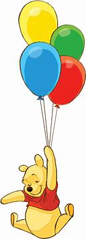 Image result for Winnie the Pooh Holding Balloon Color Picture