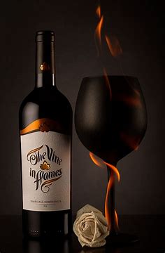The Vine in Flames Wine on Behance