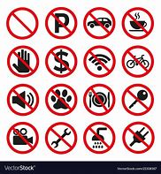 Image result for Prohibition Sign No Background