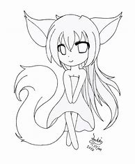 Image result for Cute Kawaii Fox Coloring Pages