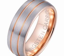 Image result for Men's Rose Gold Tungsten Ring