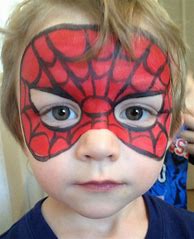 Image result for Face Painting Spider-Man Batman