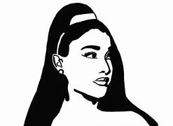 Image result for Ariana Grande Silhouette with Red Background