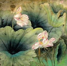 Chinese Painting: Lotus - Chinese Painting CNAG234426 - Artisoo.com