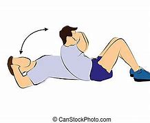 Image result for Sit Up Exercise Drawing