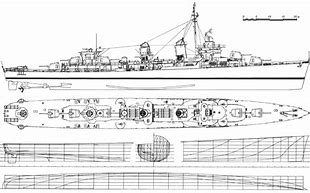 Image result for Fletcher Class Destroyer Schematics