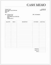 Image result for Cash Memo Template