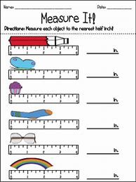 Image result for Standard Measurement Worksheets to the Nearest Inch