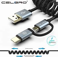 Image result for Short Coiled USB to C Cable