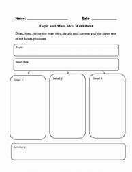 Image result for Main Idea Worksheets 2nd Grade