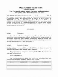 Image result for Deed Restriction Template