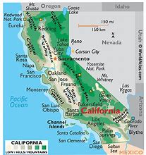 Image result for Geographic Map of California