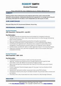 Image result for Invoice Processing Resume