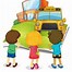 Image result for School Bus Outline with Stick Figure Kids