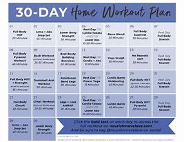 Image result for 30 Day Fitness Planner