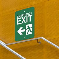 Image result for Emergency Exit Arrow Sign