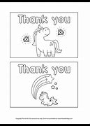 Image result for Unicorn Thank You Colouring